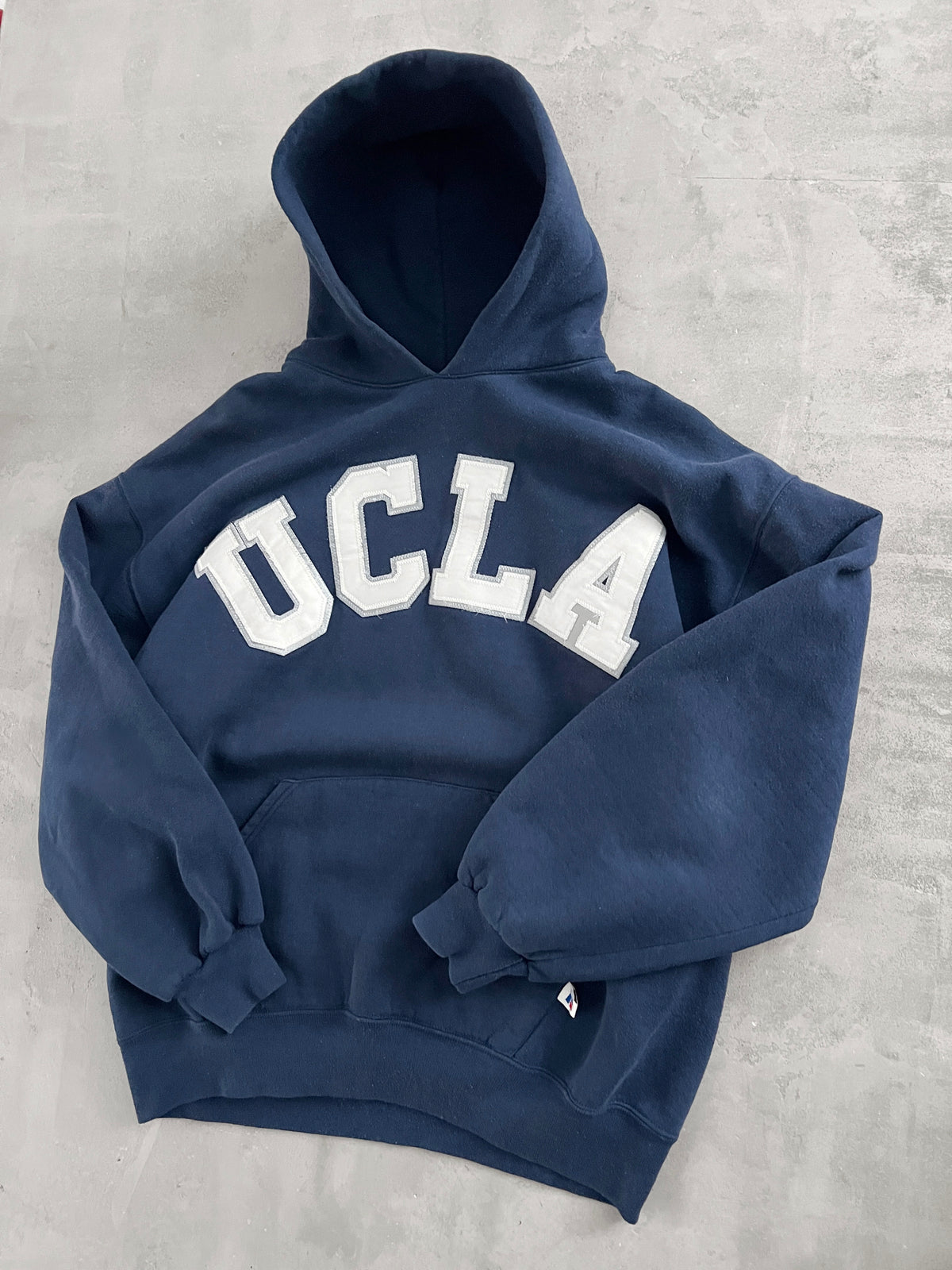 NAVY UCLA RUSSELL HOODIE - 1990S - L