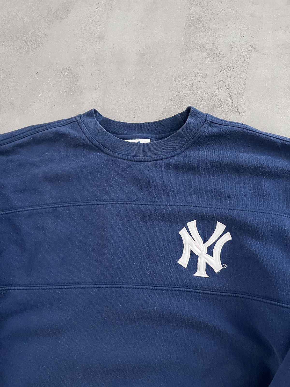 NAVY YANKEES SWEATER - 1990S - S