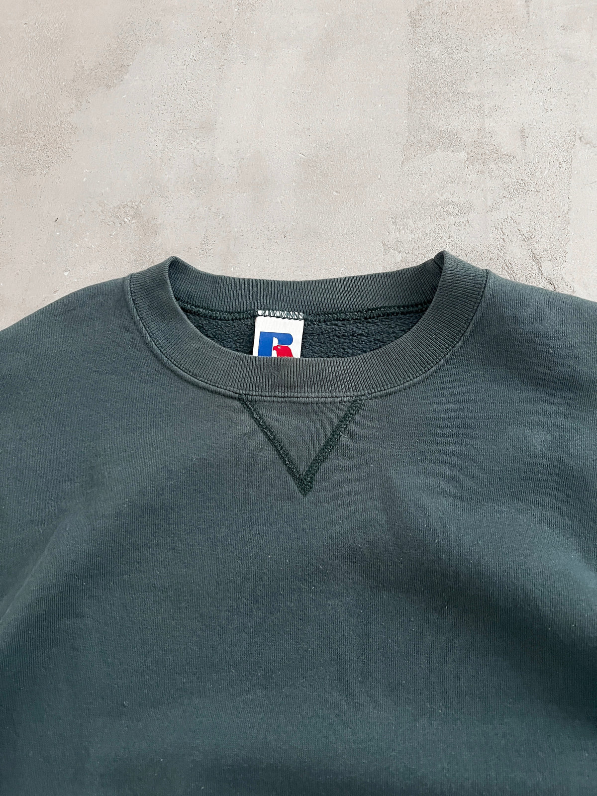 DARK GREEN RUSSELL SWEATER - 1990S - L/M
