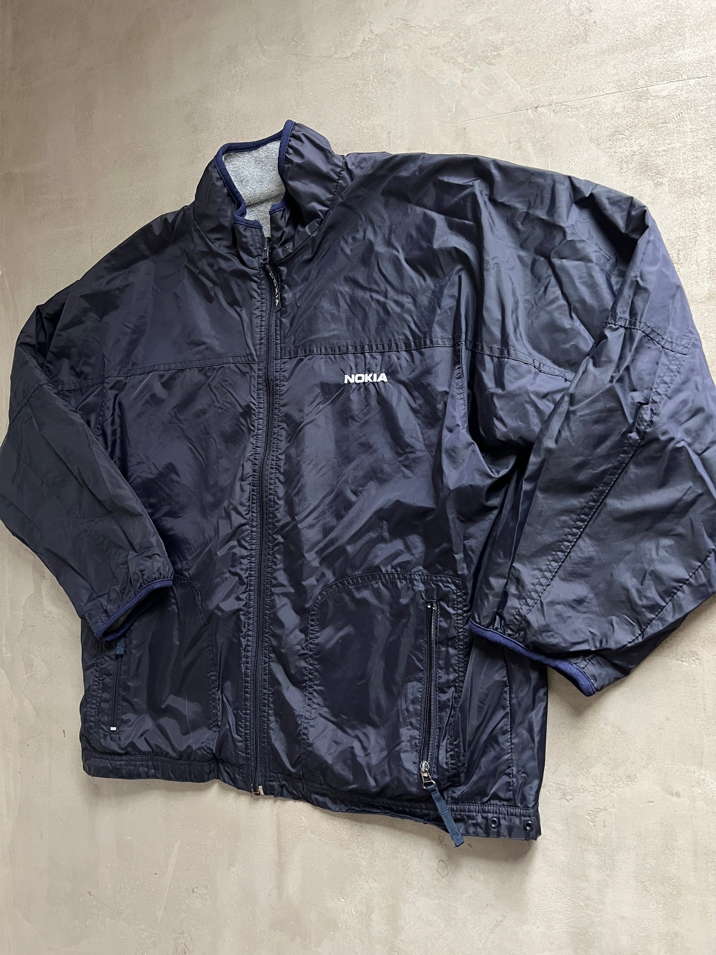GREY/NAVY NOKIA FLEECE REVERSIBLE - 2000S - L/XL
