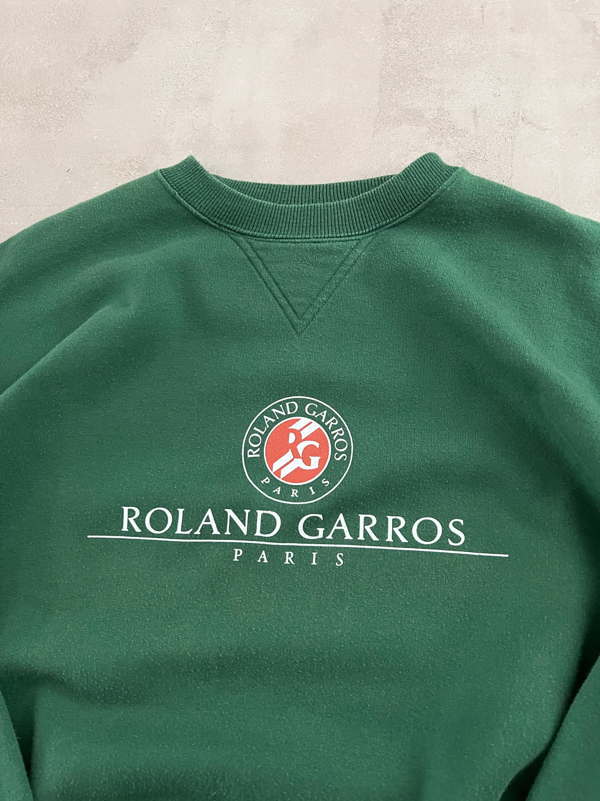 GREEN ROLAND GARROS PARIS SWEATER - 1990S - M