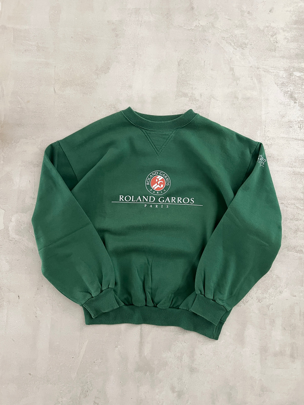 GREEN ROLAND GARROS PARIS SWEATER - 1990S - M