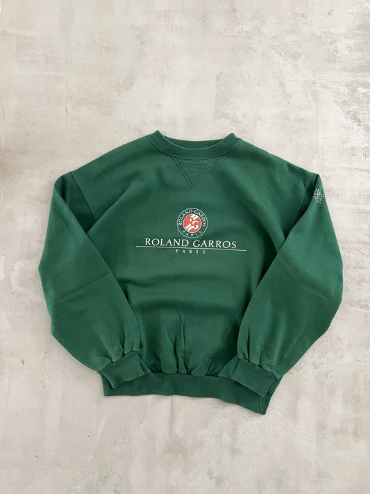 GREEN ROLAND GARROS PARIS SWEATER - 1990S - M