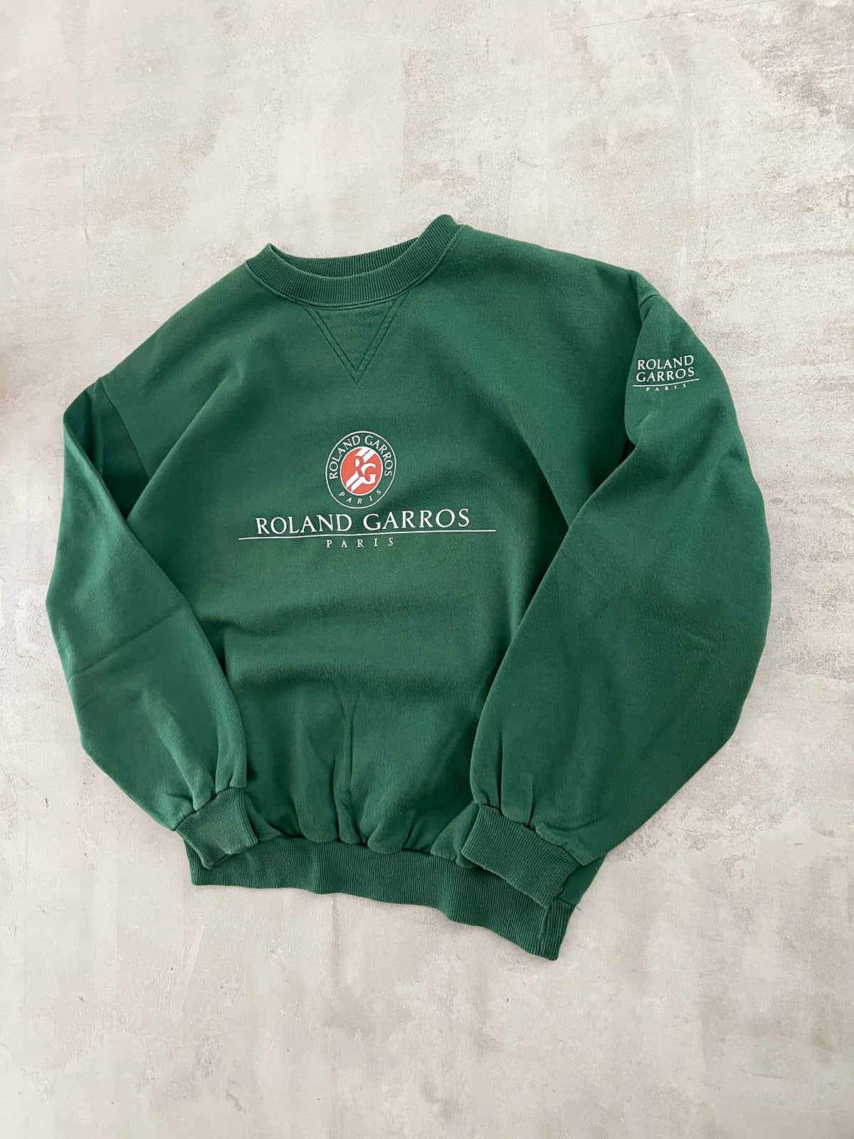 GREEN ROLAND GARROS PARIS SWEATER - 1990S - M