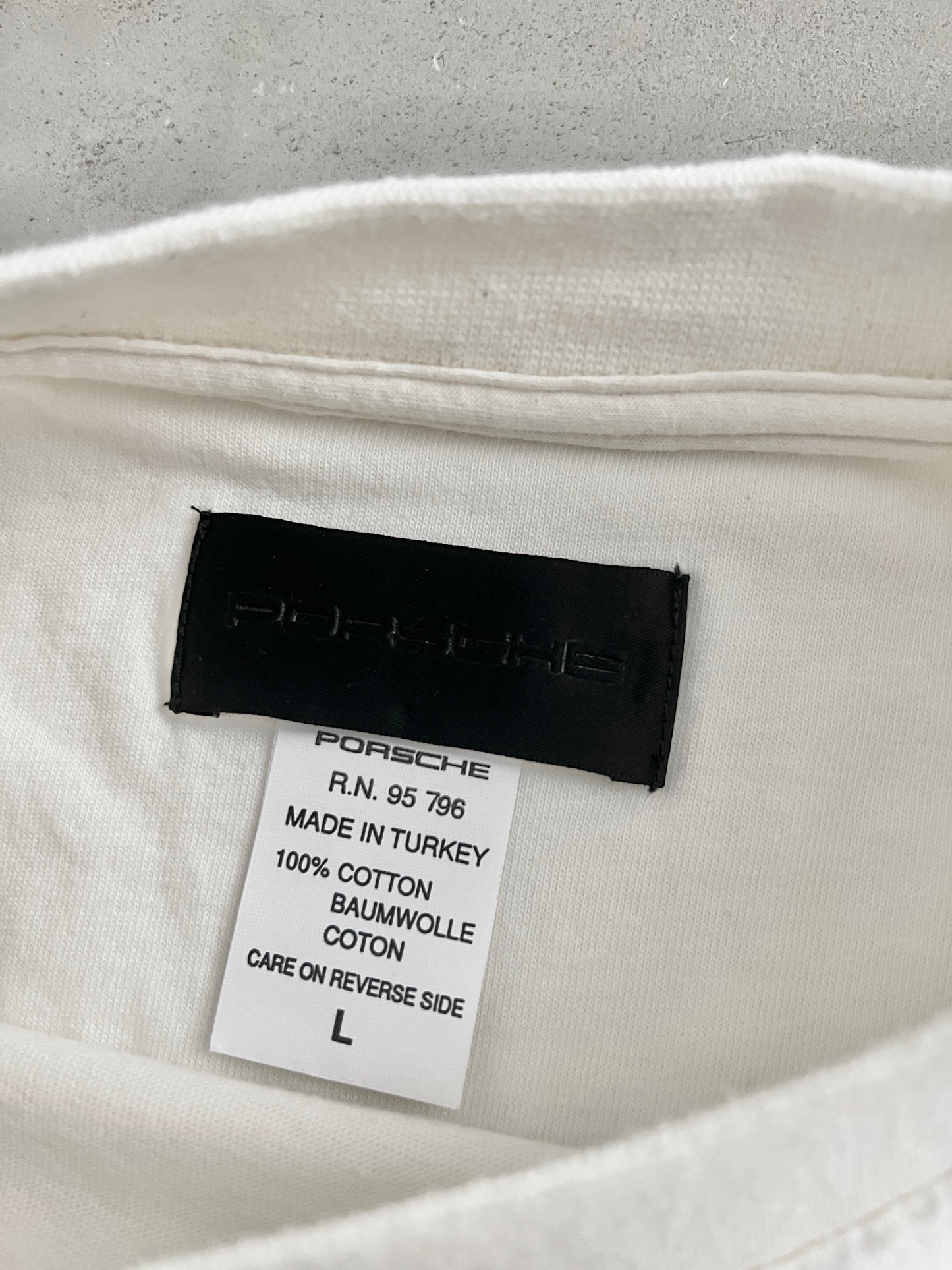 WHITE PORSCHE 911 GT1 LE MANS TEE - 1998 - XL/L