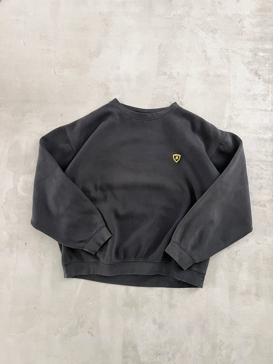 FADED BLACK LAMBORGHINI SWEATER - 1990S - S/M