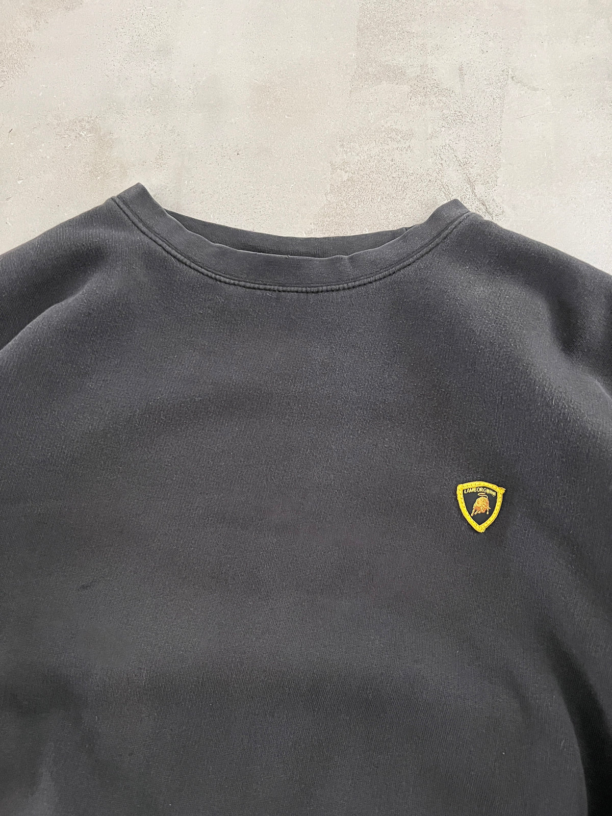 FADED BLACK LAMBORGHINI SWEATER - 1990S - S/M