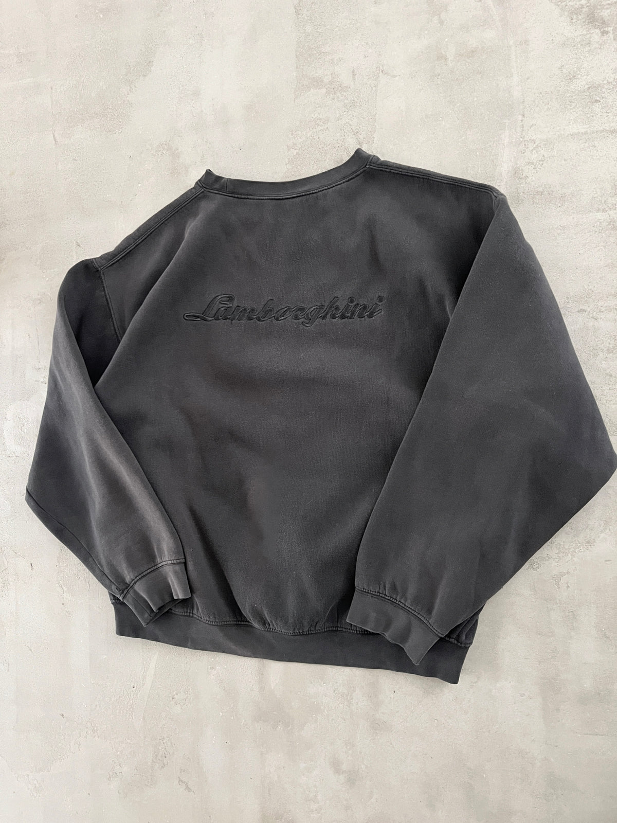 FADED BLACK LAMBORGHINI SWEATER - 1990S - S/M