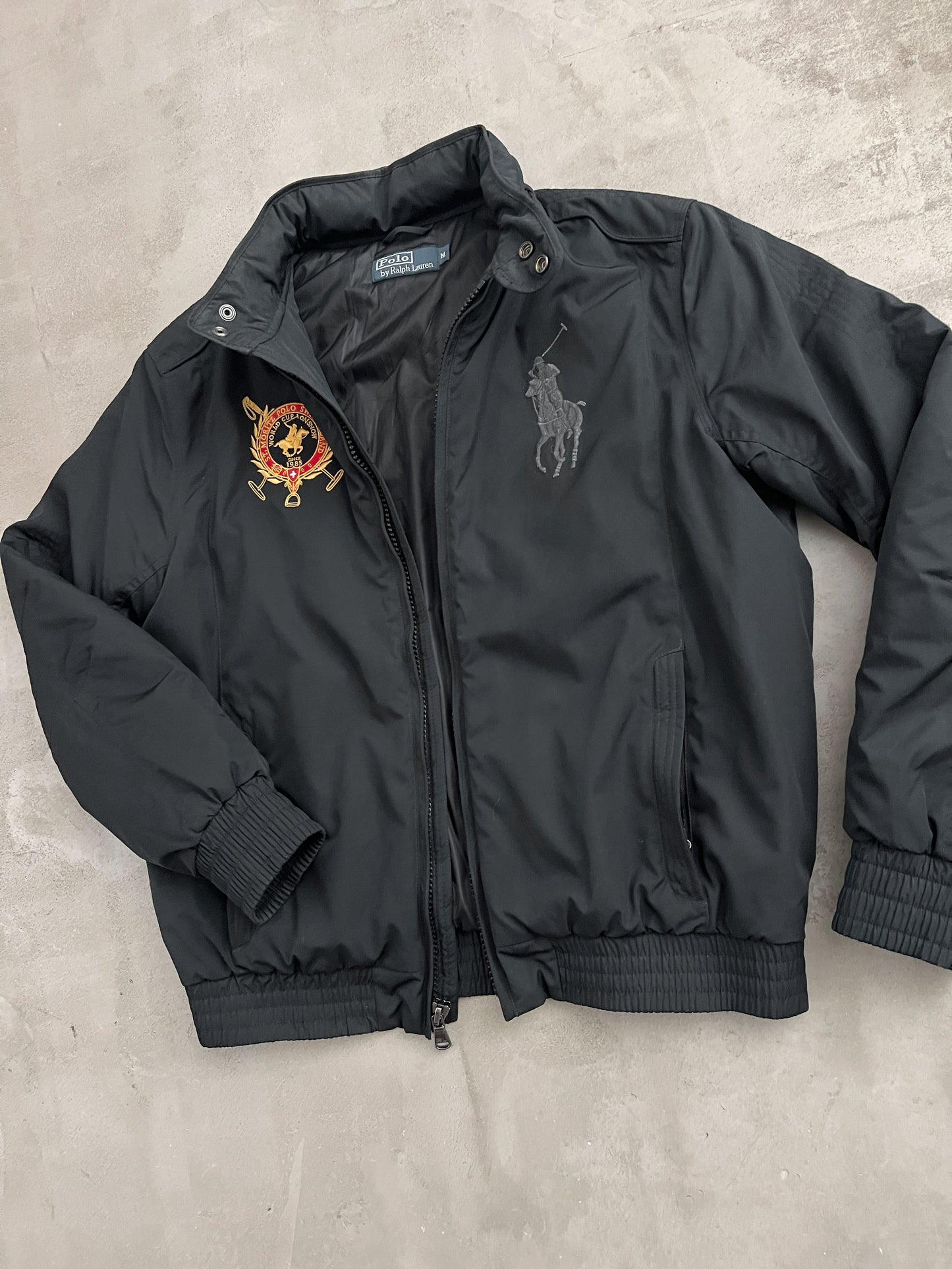 BLACK POLO RALPH LAUREN JACKET - 2000S - M