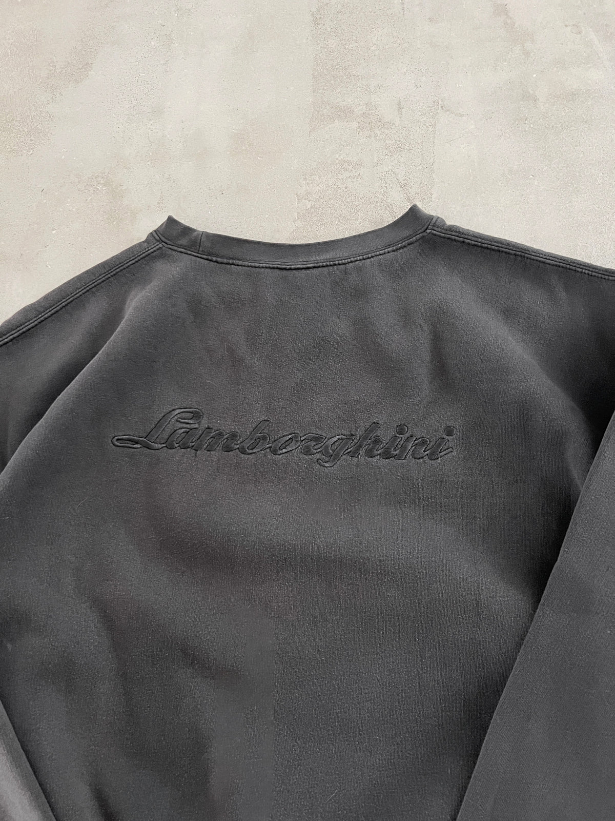 FADED BLACK LAMBORGHINI SWEATER - 1990S - S/M