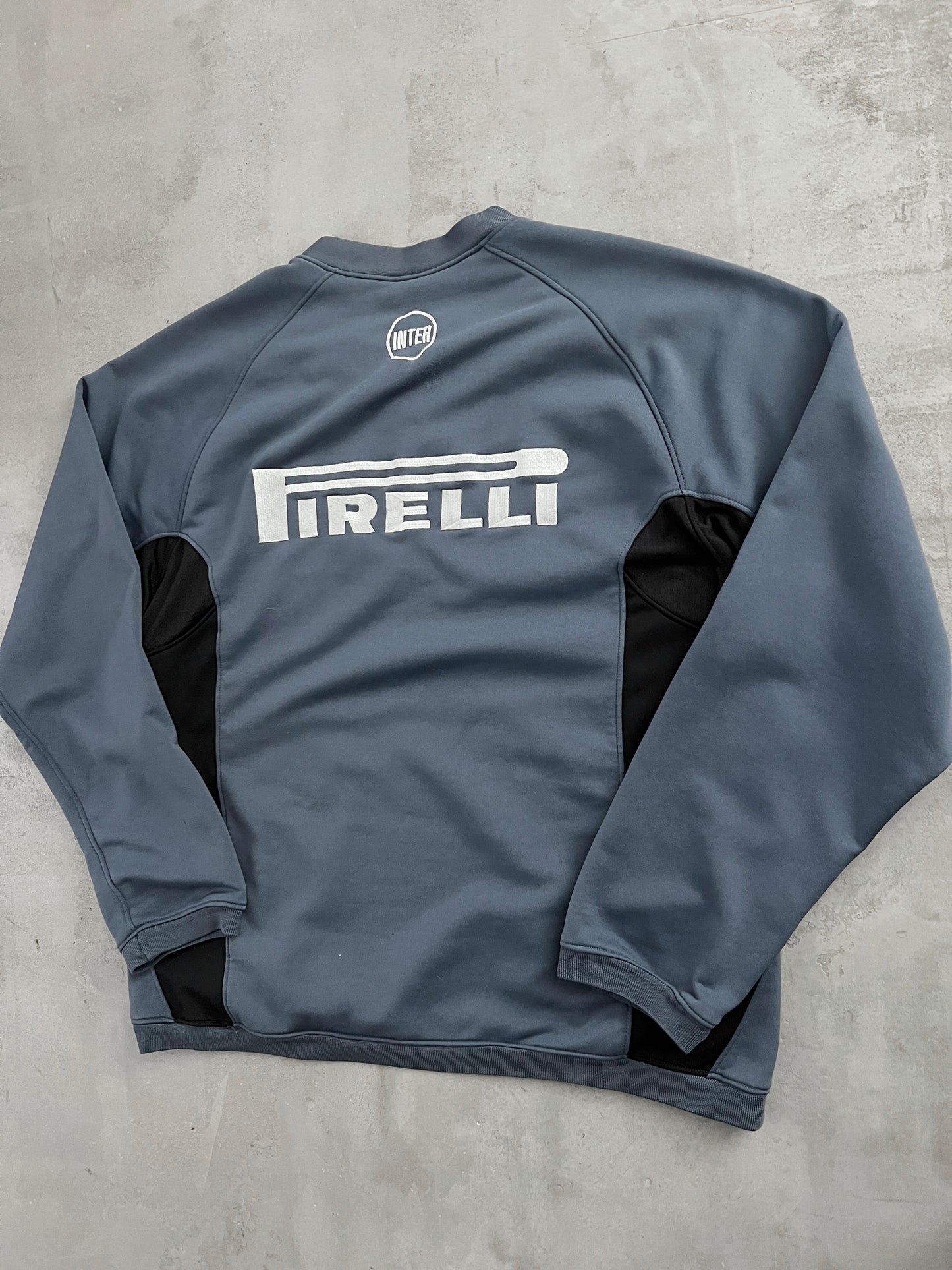 GREY/BLUE INTER MILAN NIKE HALFZIP - 2000S - L