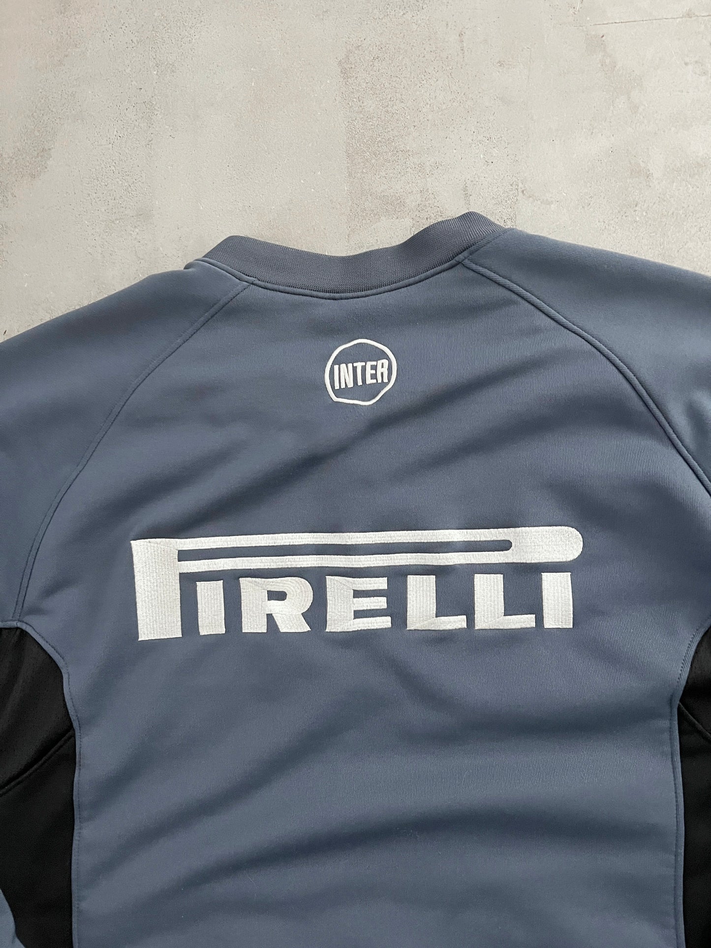 GREY/BLUE INTER MILAN NIKE HALFZIP - 2000S - L