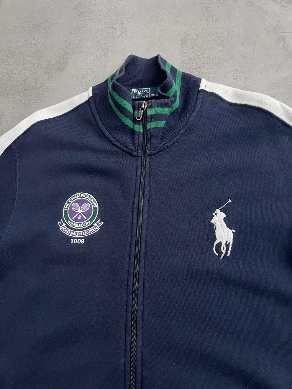 NAVY WIMBLEDON RALPH LAUREN JACKET - 2000S - XL/L