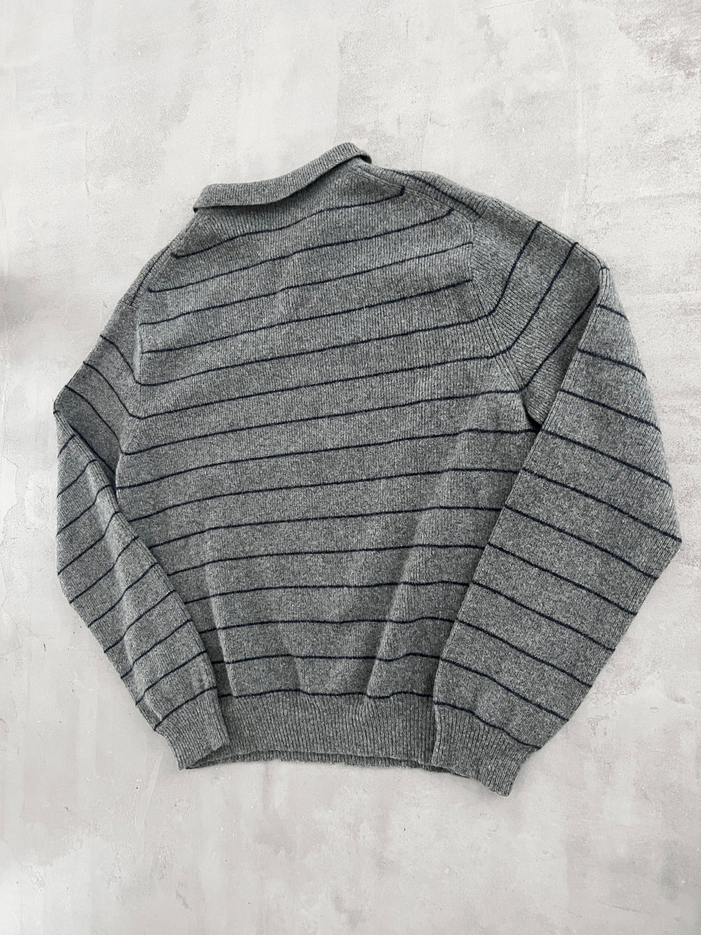 GREY RALPH LAUREN KNIT SWEATER - 2000S - M