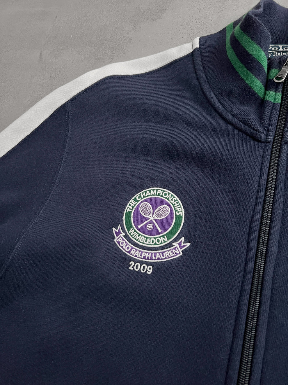 NAVY WIMBLEDON RALPH LAUREN JACKET - 2000S - XL/L