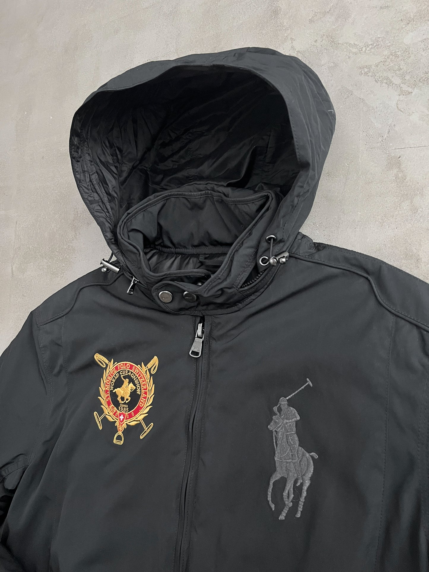 BLACK POLO RALPH LAUREN JACKET - 2000S - M