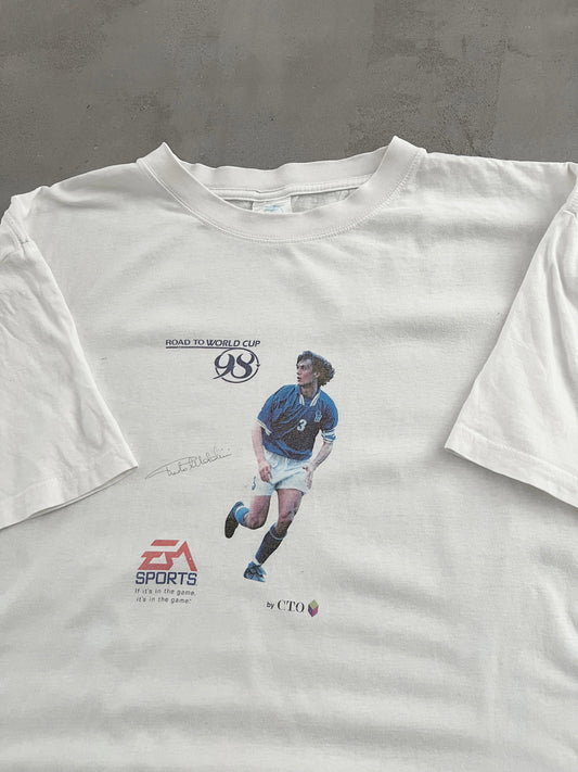 WHITE PAOLO MALDINI EA SPORTS TEE - 1990S - L/XL