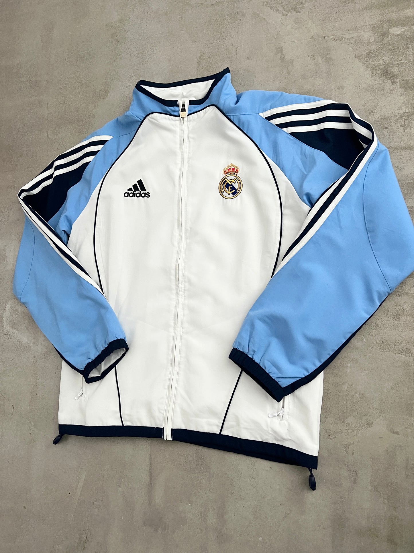 NAVY REAL MADRID TRACK JACKET - 2000S - M