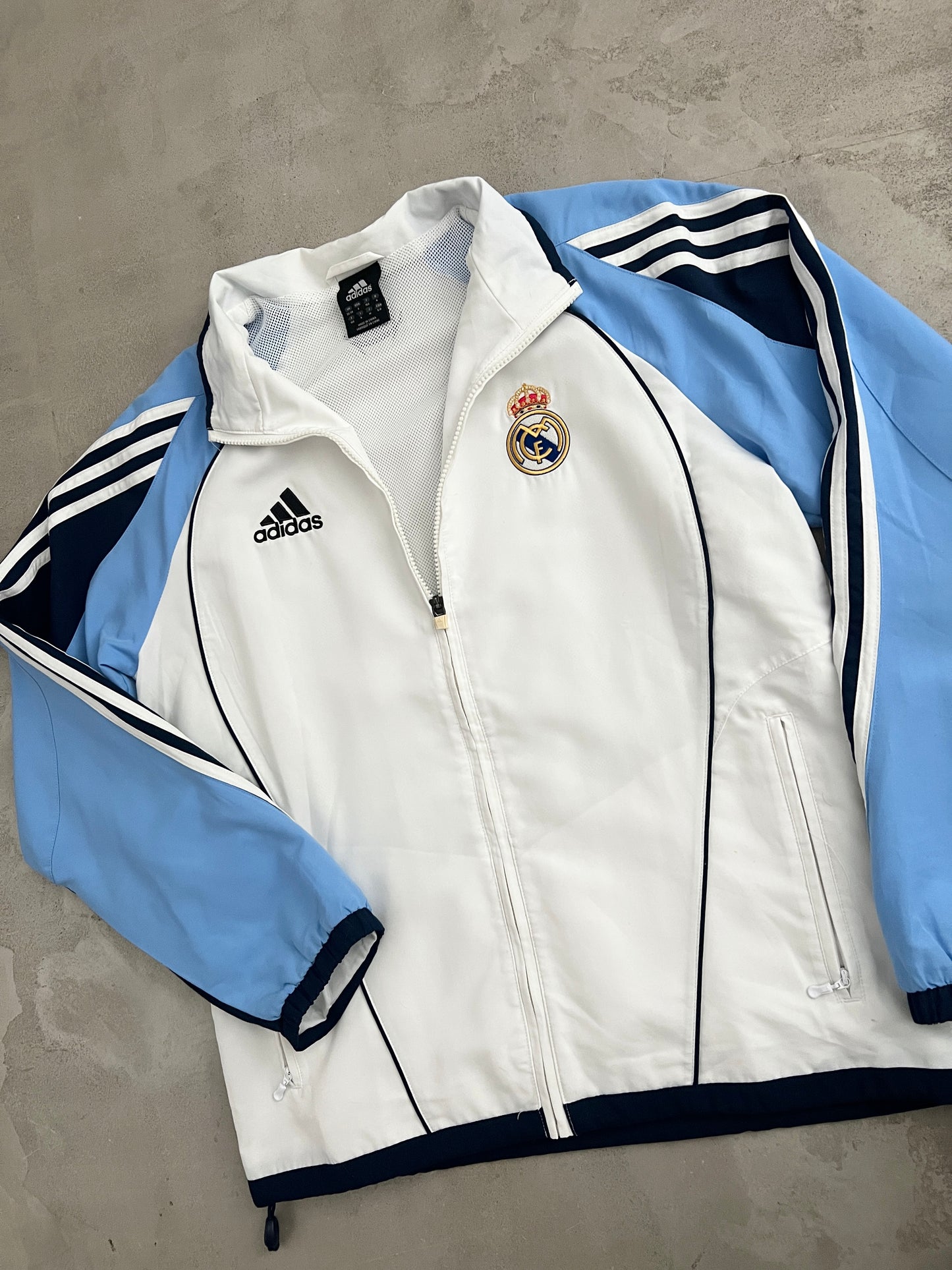 NAVY REAL MADRID TRACK JACKET - 2000S - M