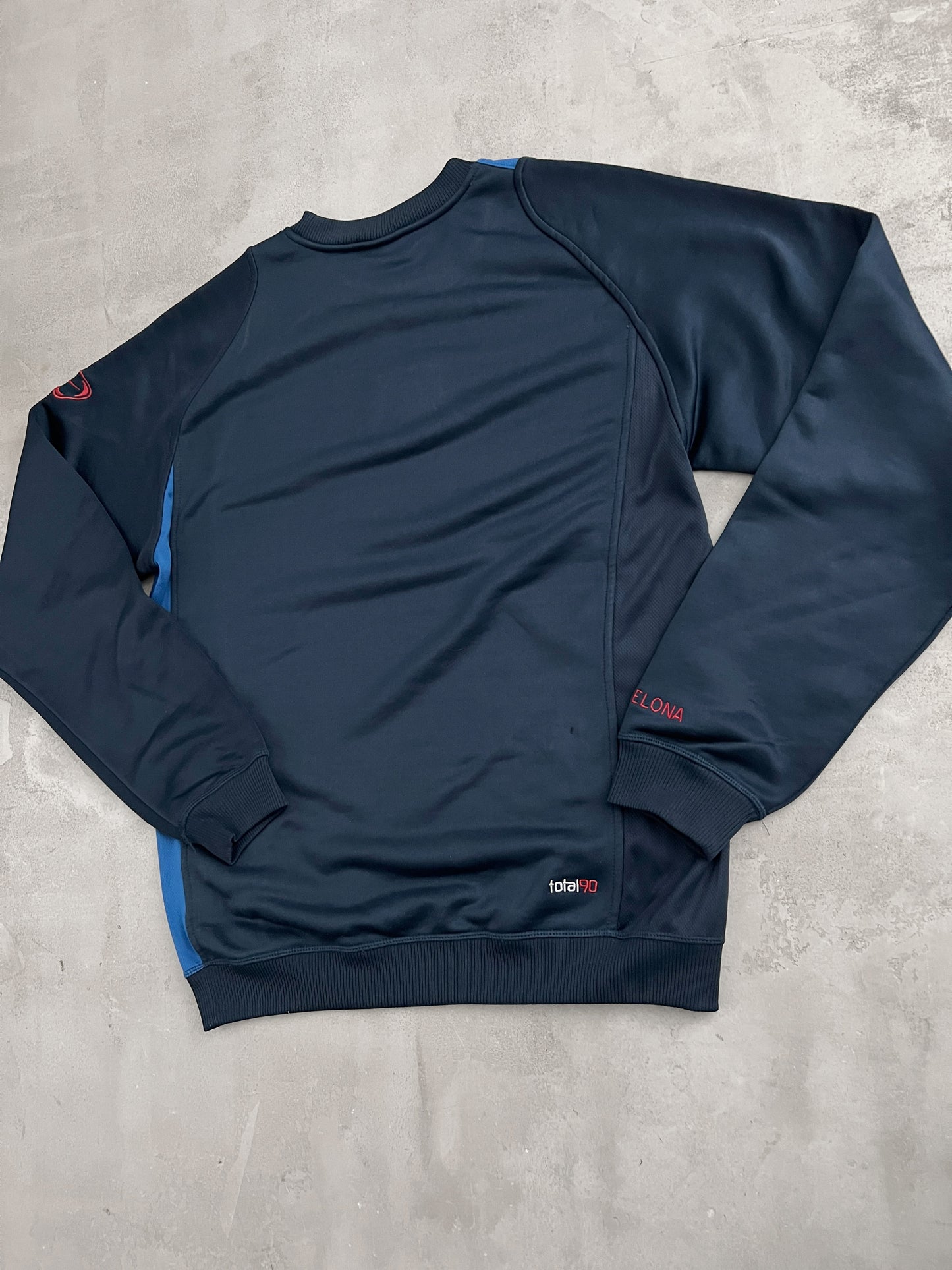 NAVY FC BARCELONA NIKE SWEATER - 2000S - L