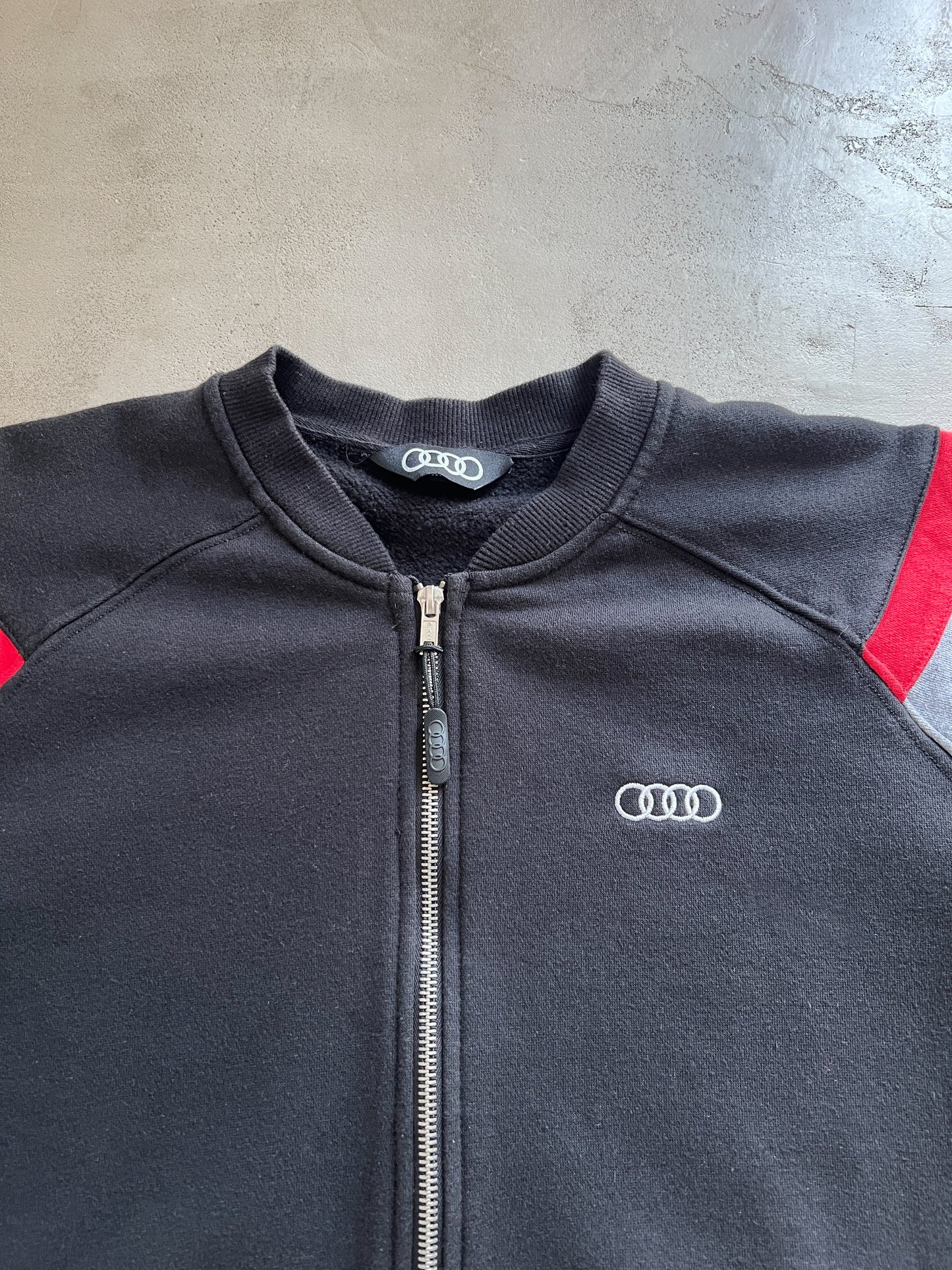 BLACK AUDI JACKET - 1990S - M/S
