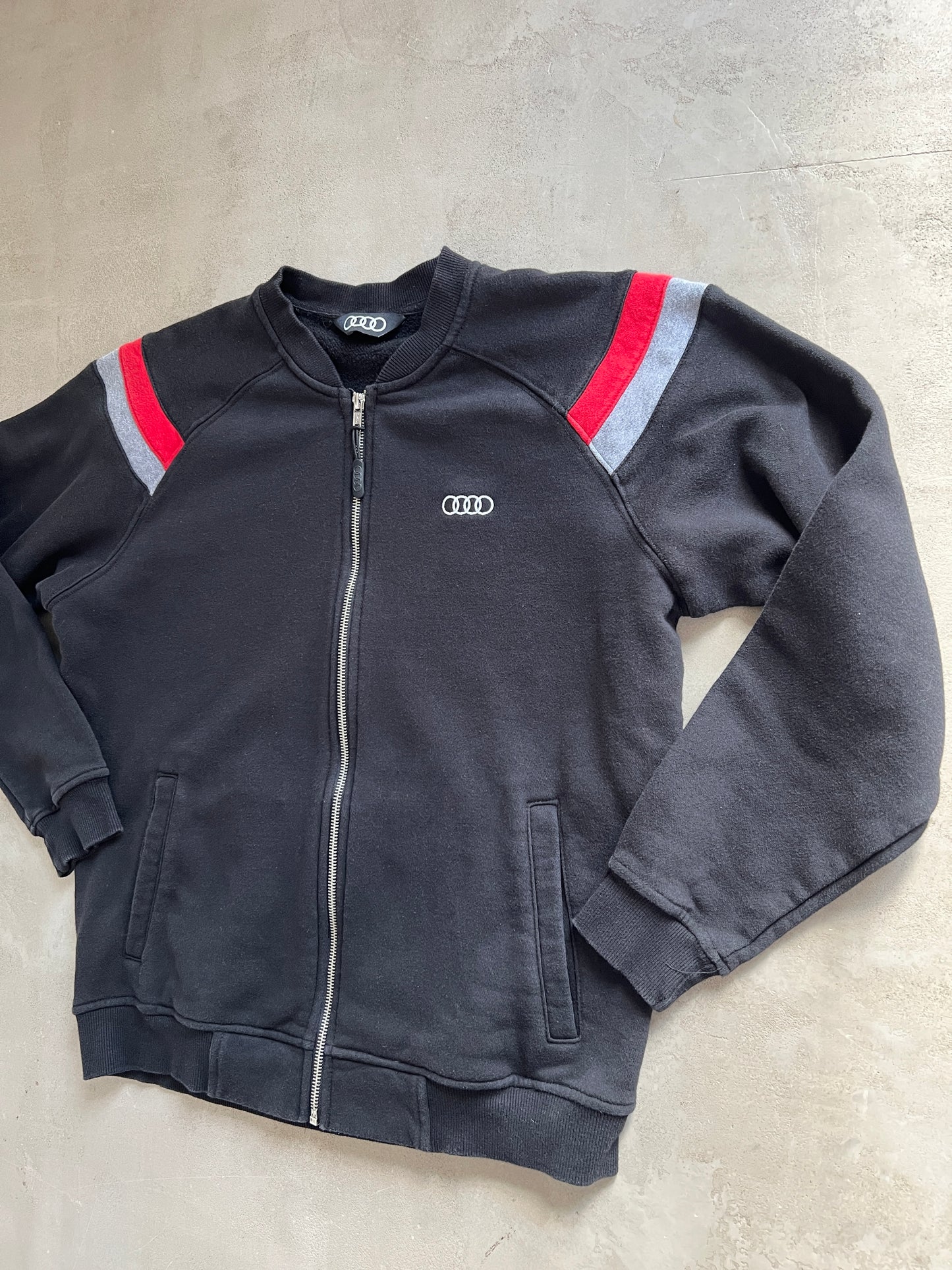 BLACK AUDI JACKET - 1990S - M/S