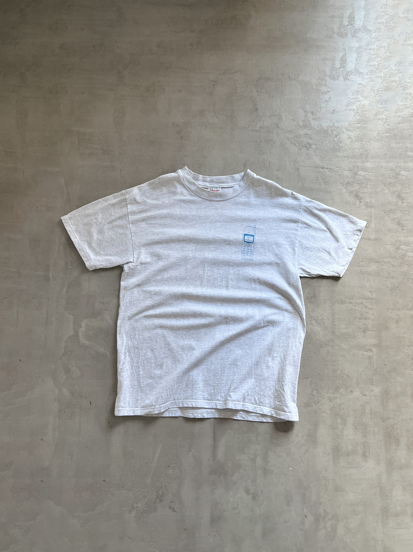 GREY NOKIA PROMO TEE - 1990S - L