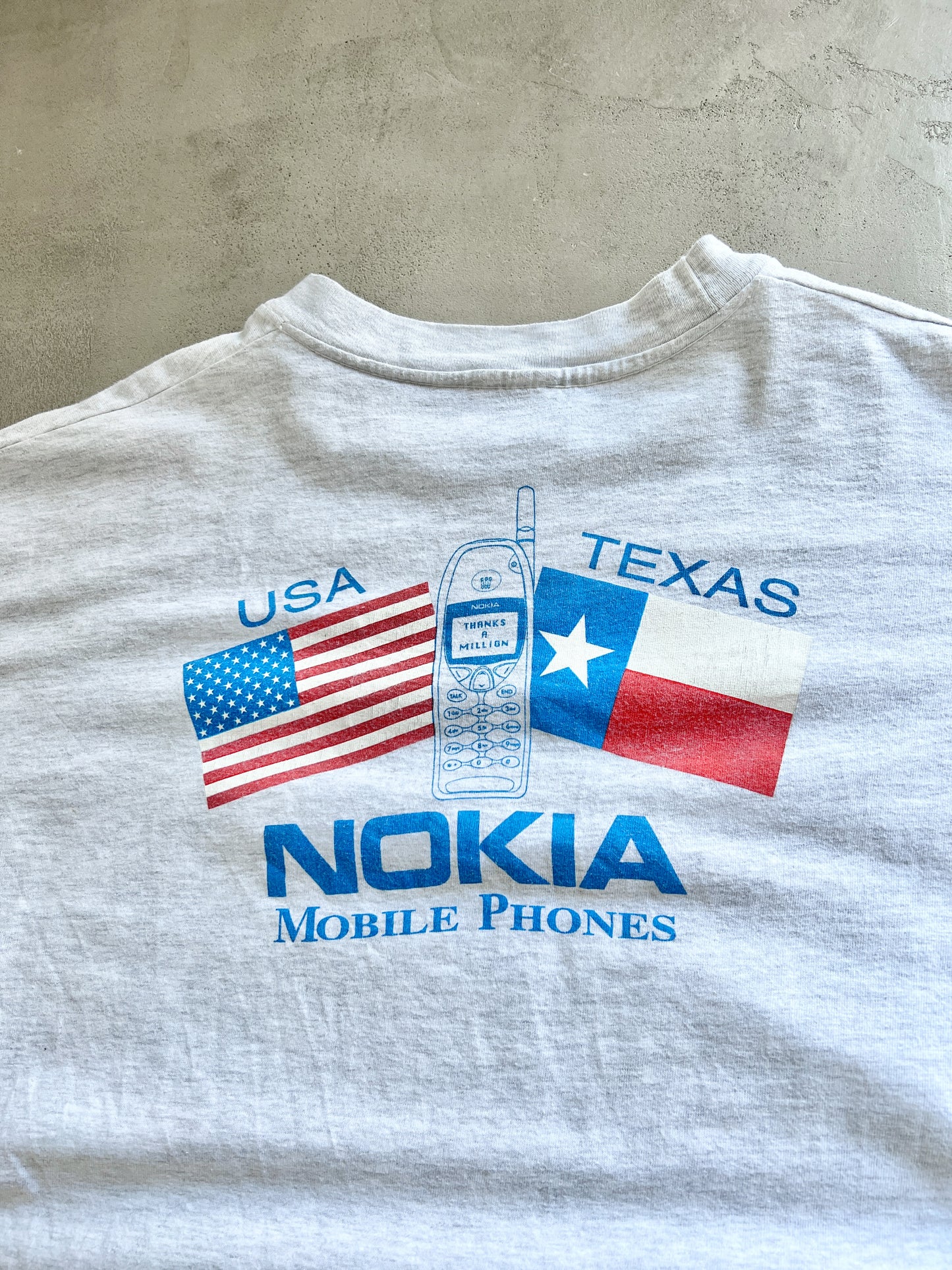 GREY NOKIA PROMO TEE - 1990S - L