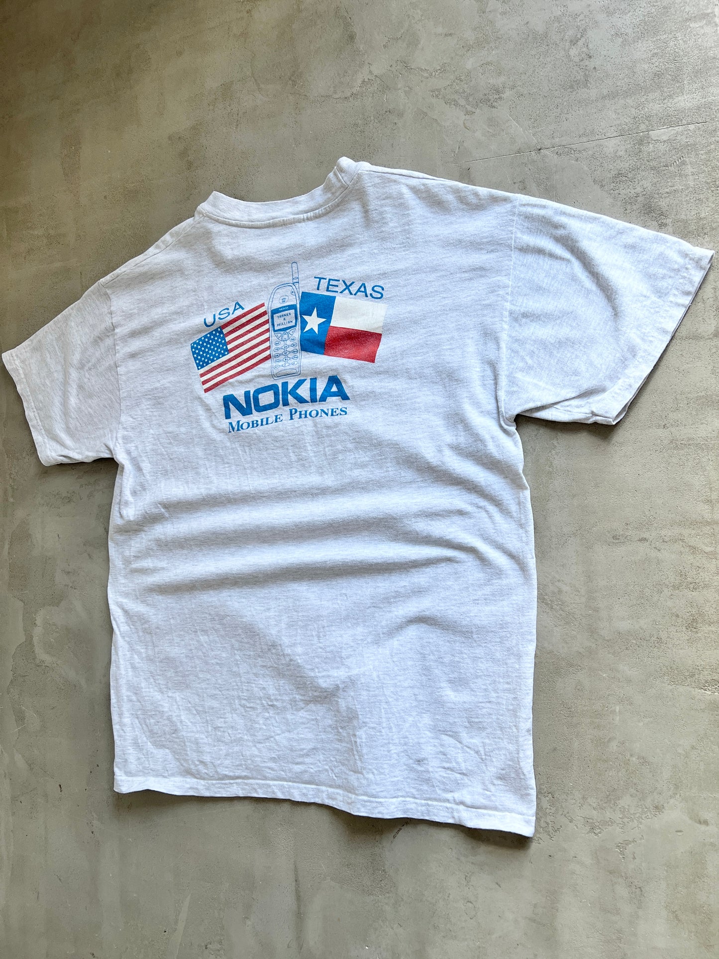 GREY NOKIA PROMO TEE - 1990S - L