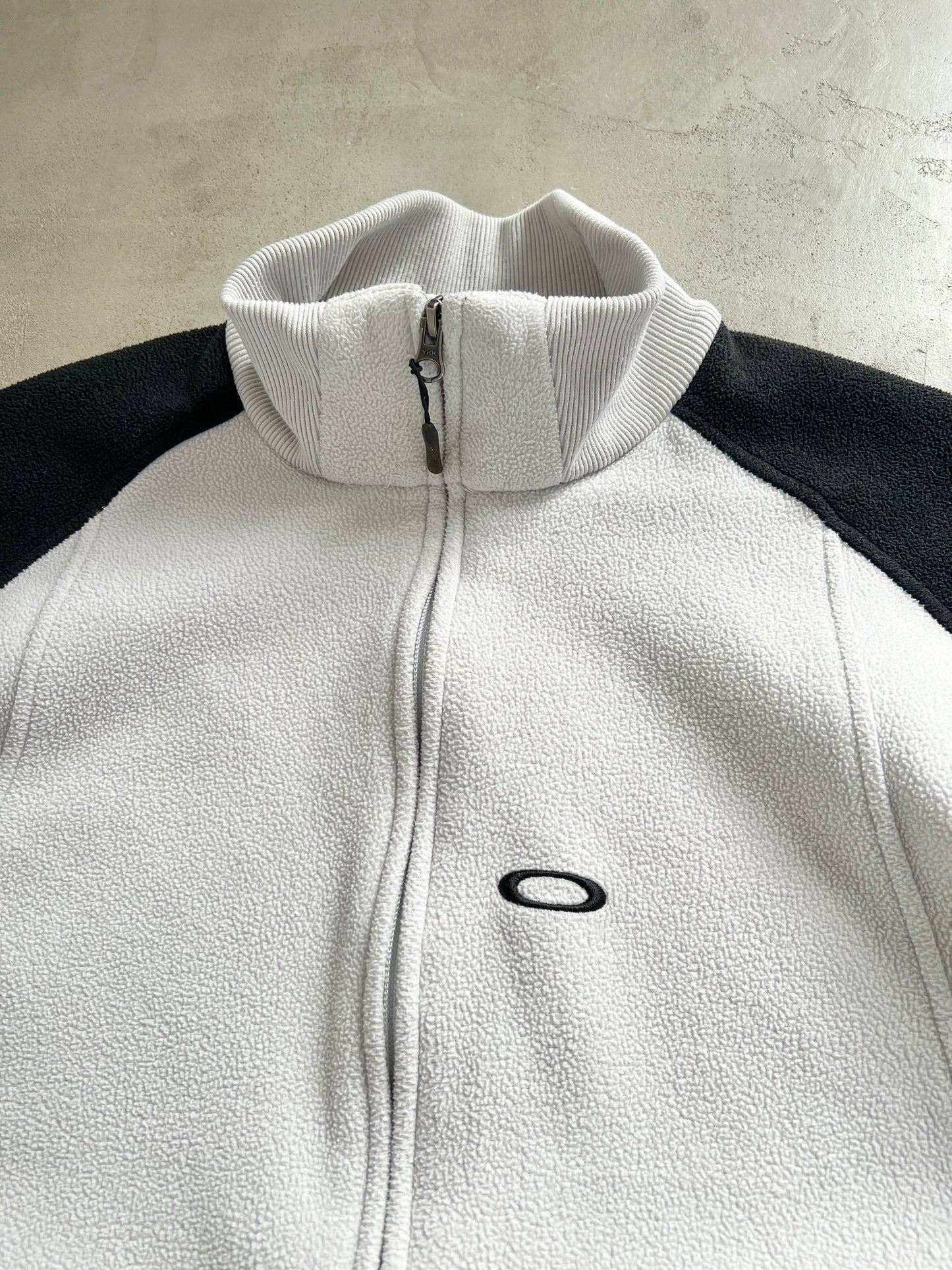 CREME/BLACK OAKLEY FLEECE - 1990S - XL
