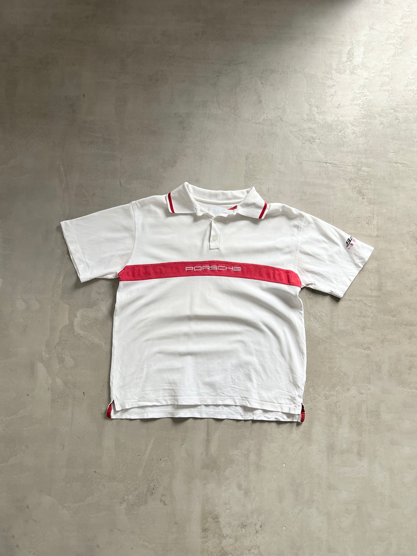 WHITE PORSCHE POLO - 1990S - M