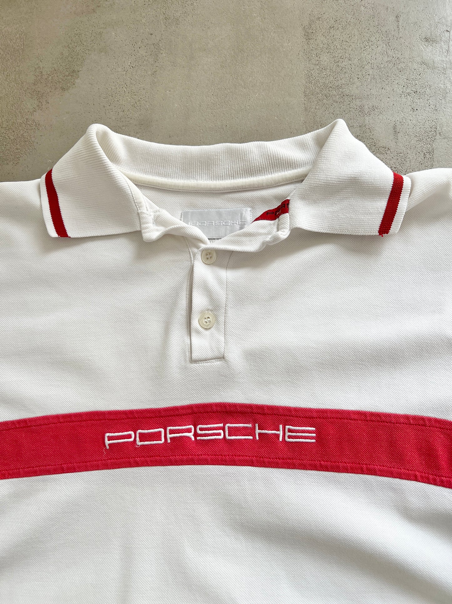 WHITE PORSCHE POLO - 1990S - M