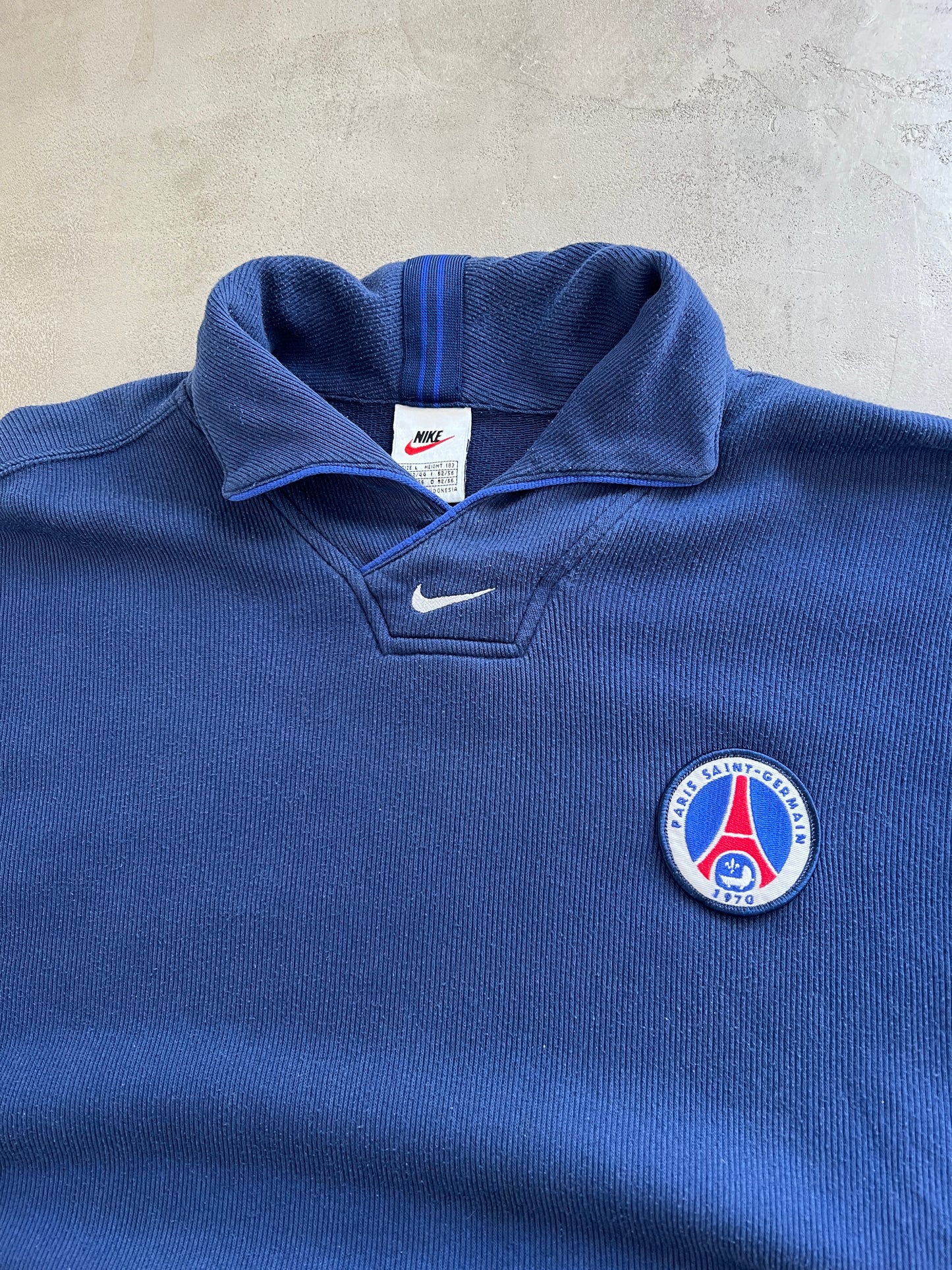 NAVY PSG NIKE LONGSLEEVE - 1990S - L