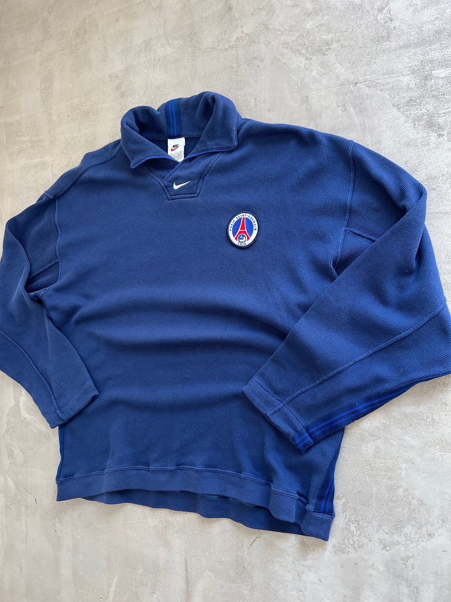 NAVY PSG NIKE LONGSLEEVE - 1990S - L