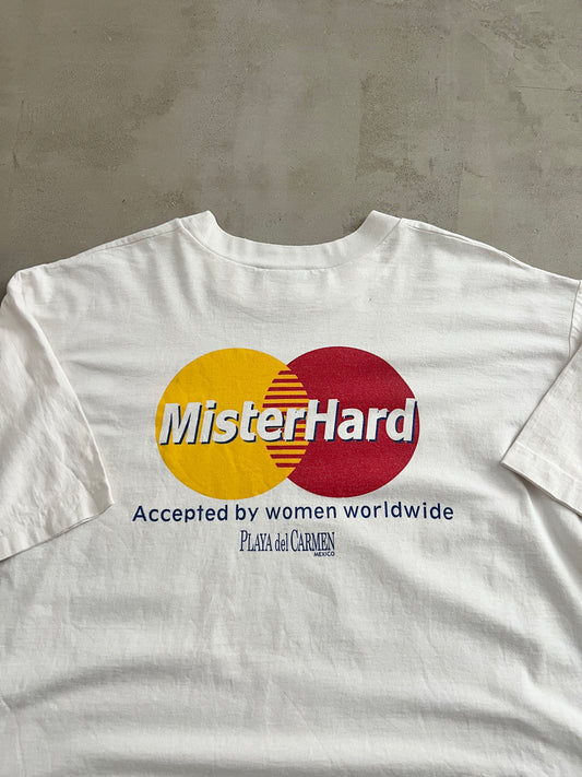 WHITE MASTERCARD PARODY TEE - 2000S - XL