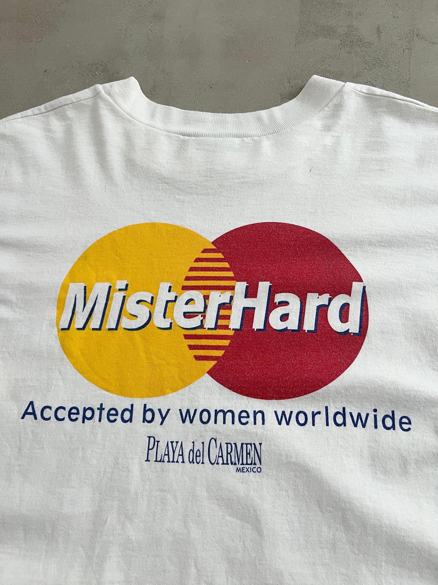 WHITE MASTERCARD PARODY TEE - 2000S - XL