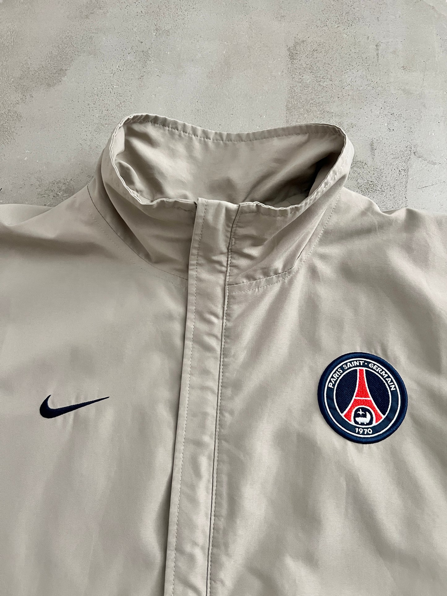 BEIGE PSG NIKE TRACK JACKET - 2000S - L