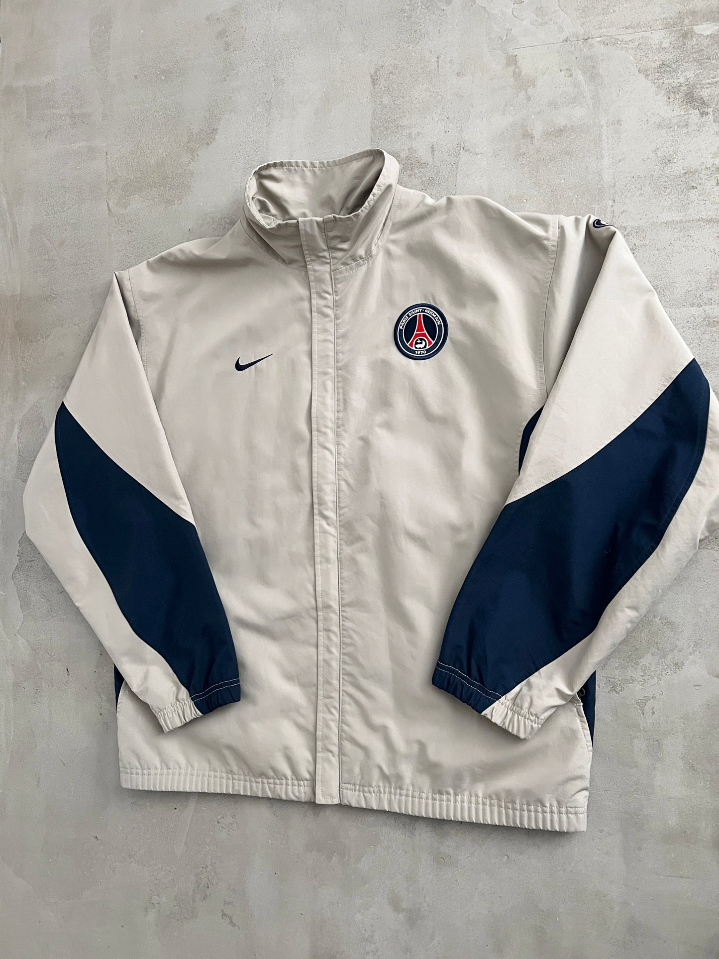 BEIGE PSG NIKE TRACK JACKET - 2000S - L