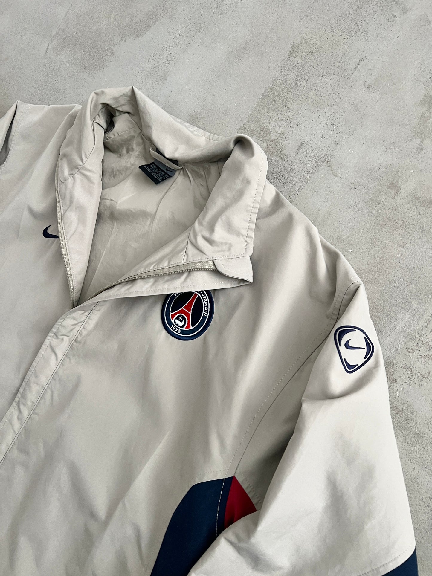 BEIGE PSG NIKE TRACK JACKET - 2000S - L