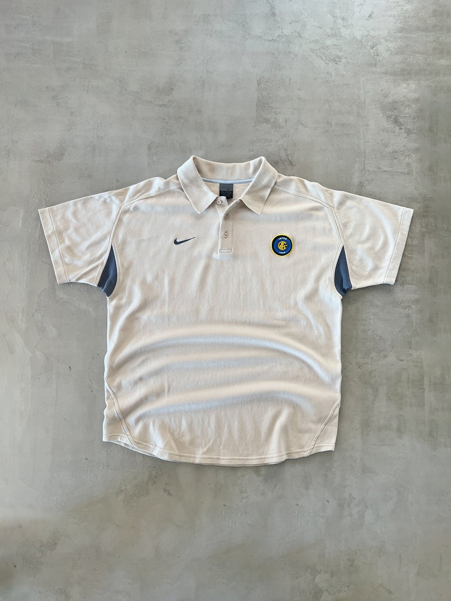 CREME INTER MILAN NIKE POLO - 2000S - L