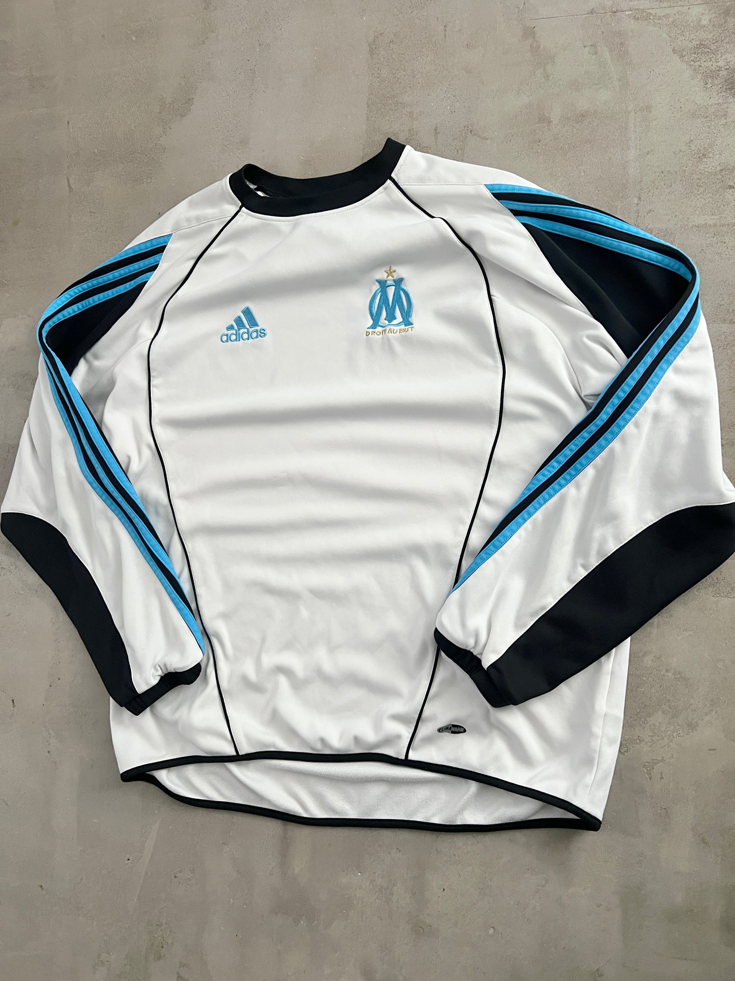 WHITE/BABY BLUE MARSEILLE SWEATER - 2000S - L