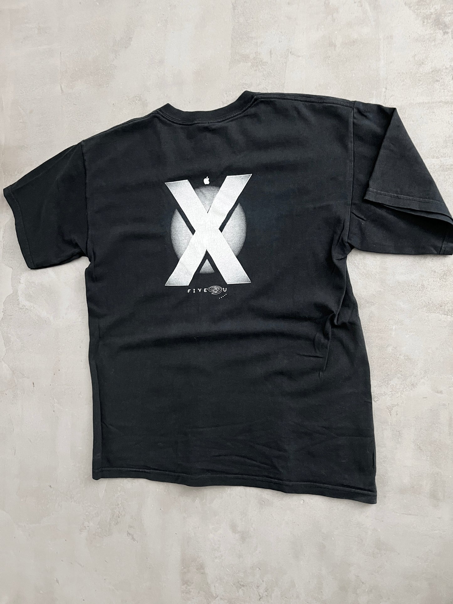 BLACK APPLE X PROMO TEE - 2000S - L
