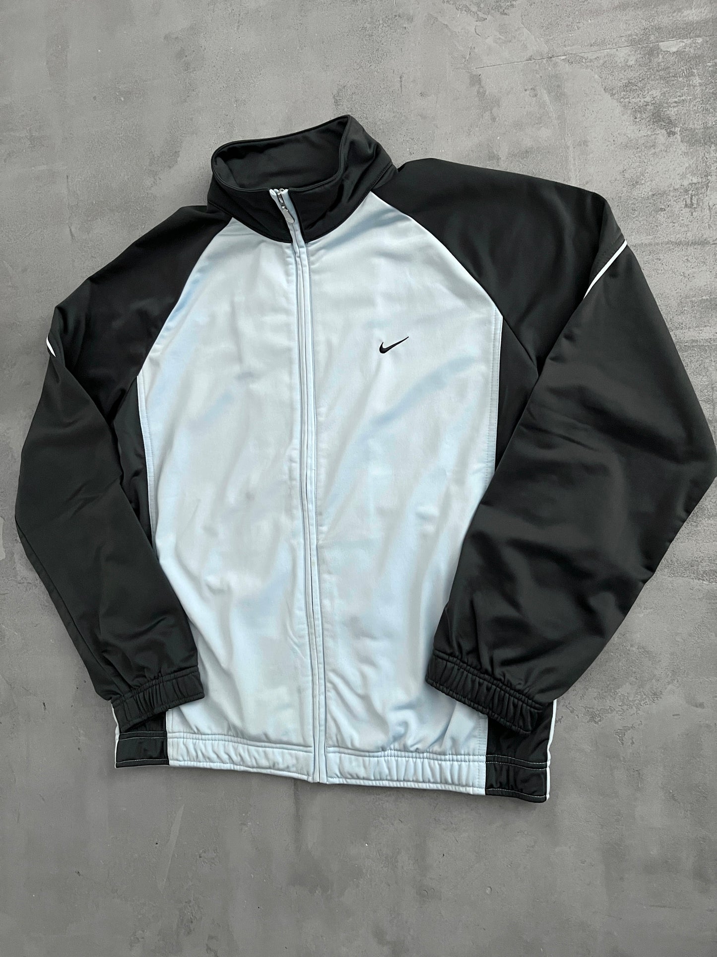 BABY BLUE NIKE TRACK JACKET - 2000S - L