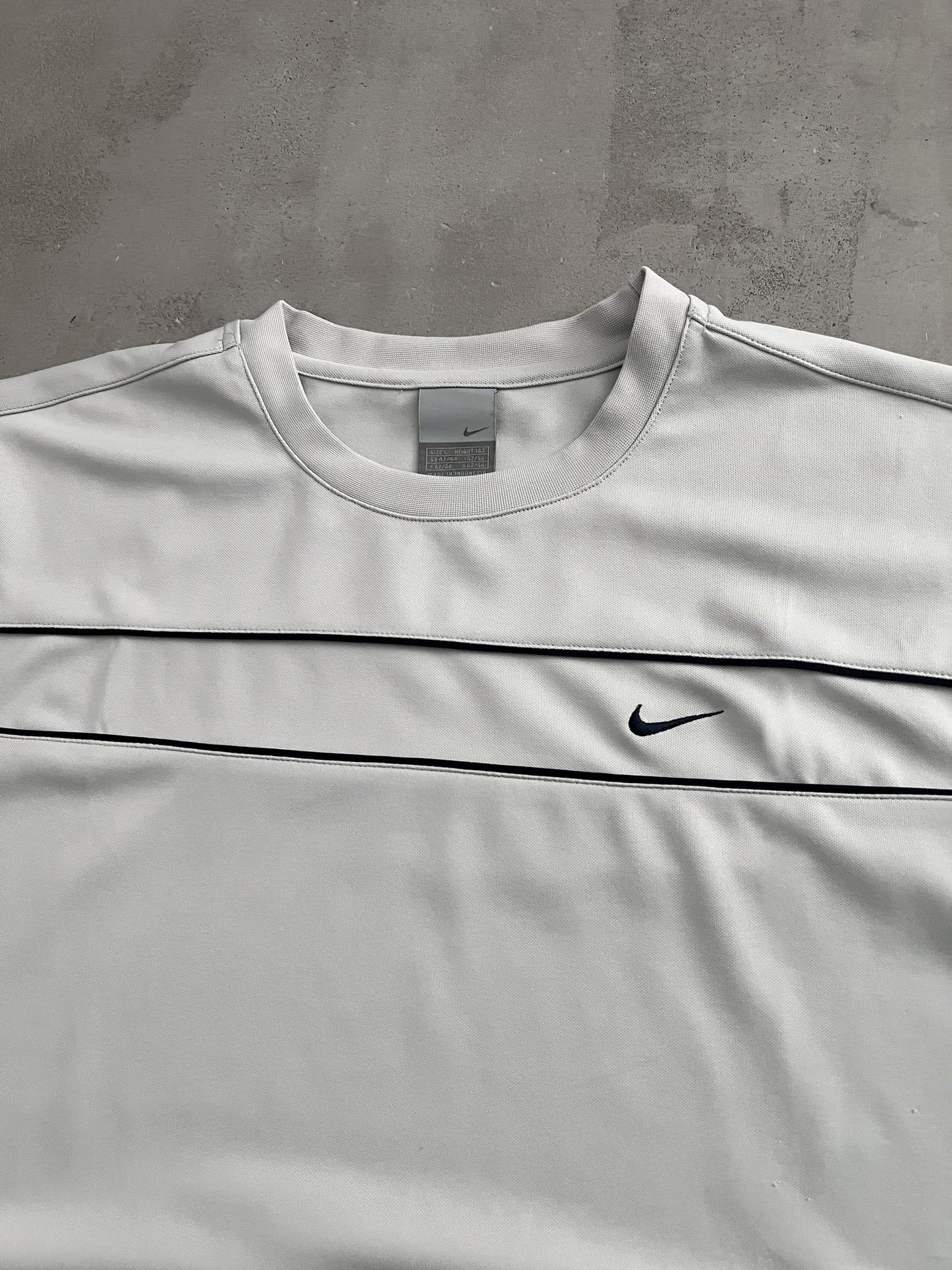 GREY/BABY BLUE NIKE TEE - 2000S - L