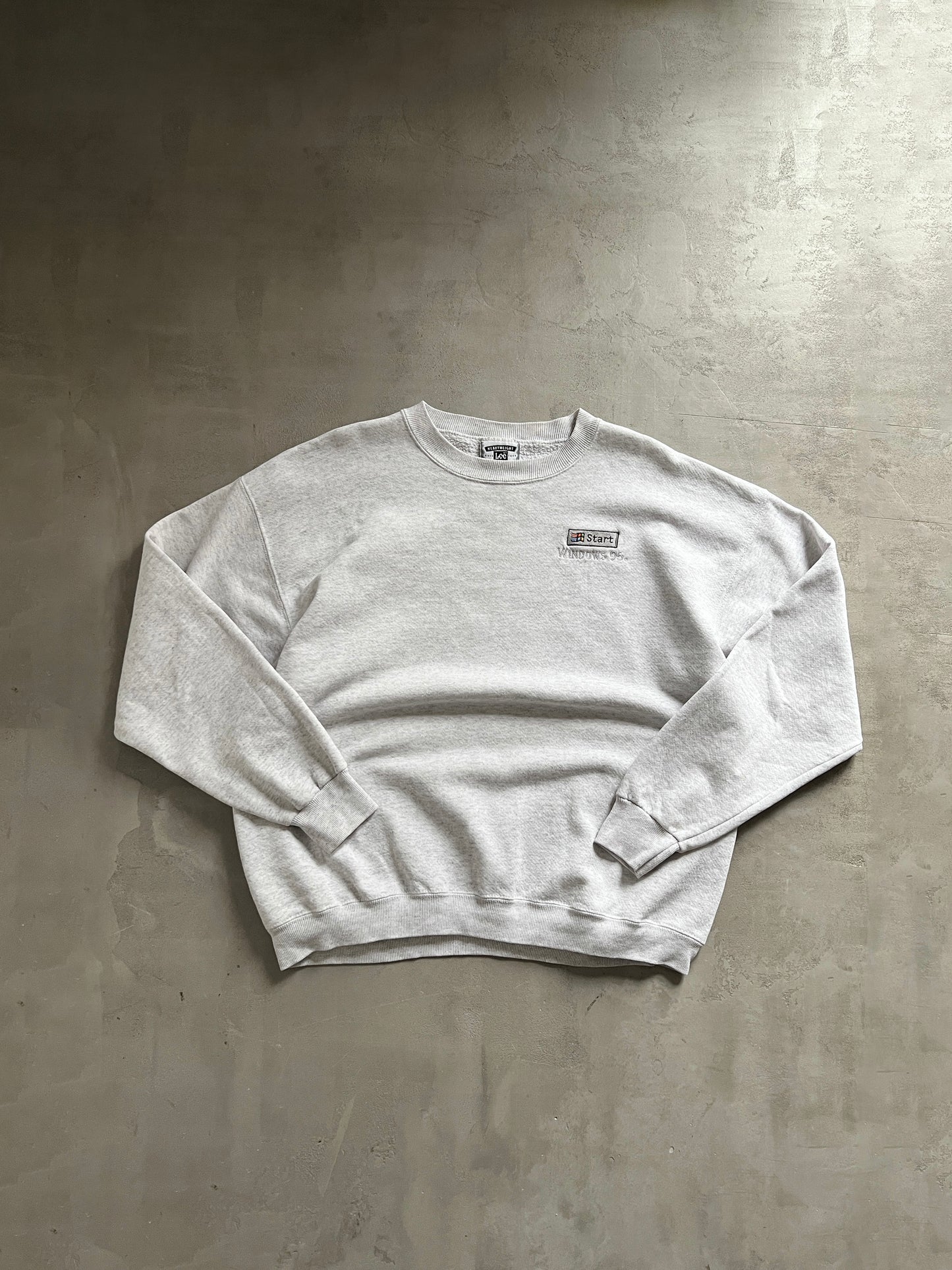 GREY WINDOWS 95 PROMO SWEATER - 1990S - L
