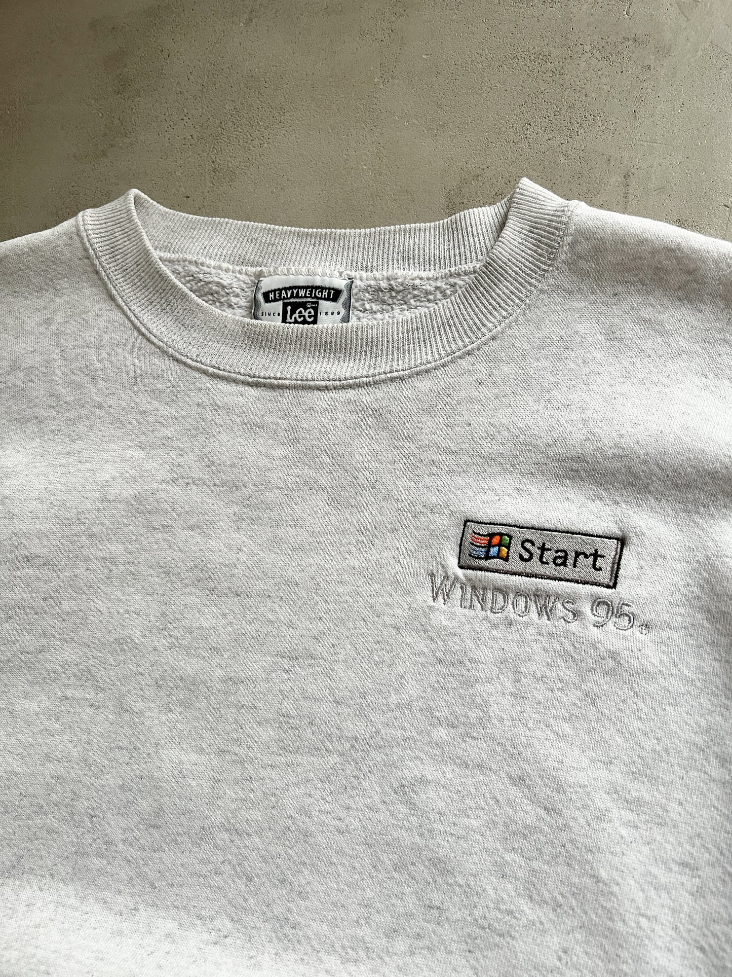 GREY WINDOWS 95 PROMO SWEATER - 1990S - L