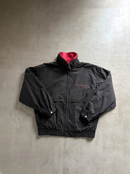 BLACK PORSCHE JACKET - 1990S - L/M