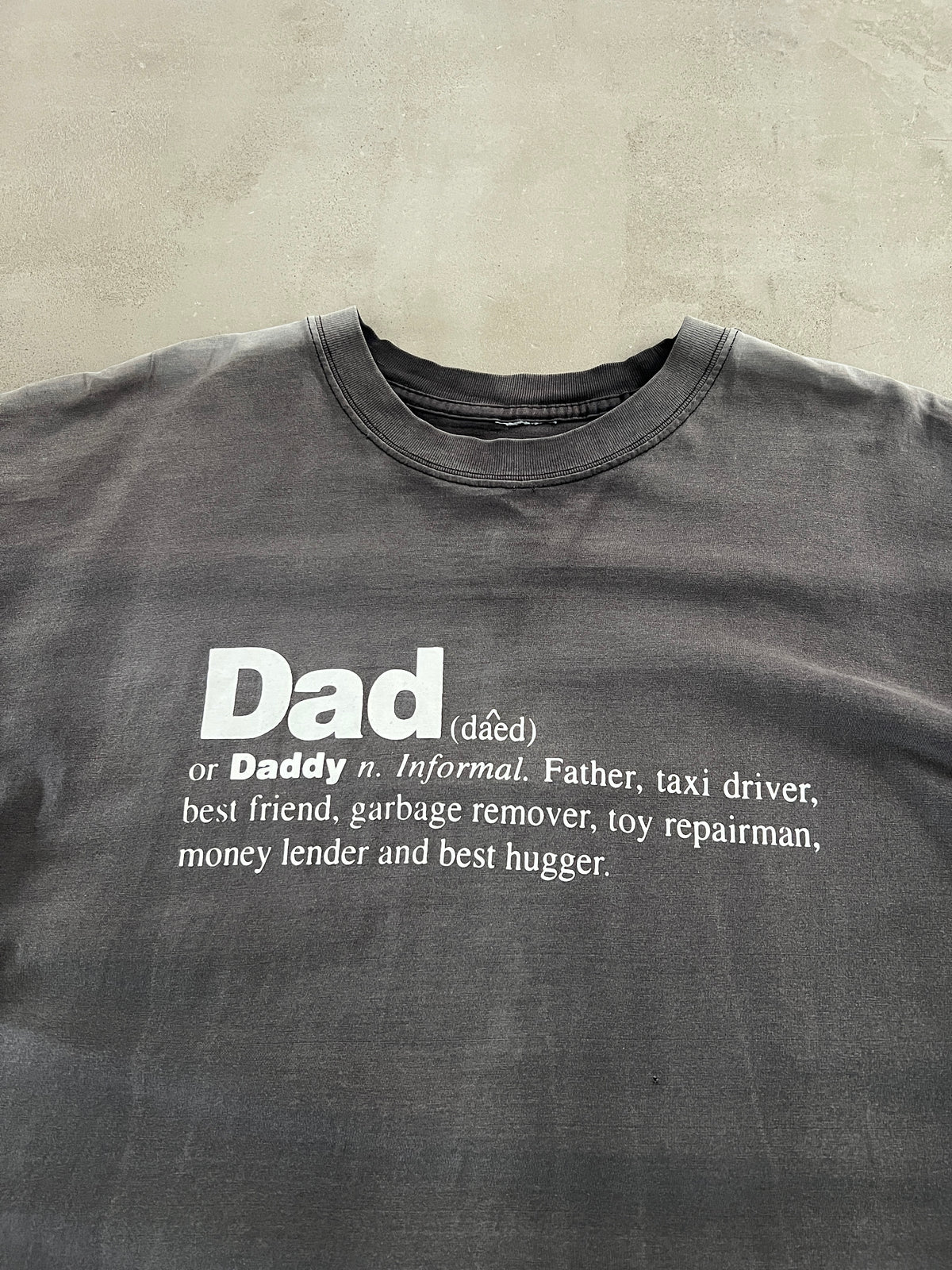 FADED GREY DAD TEE - 1990S - XL