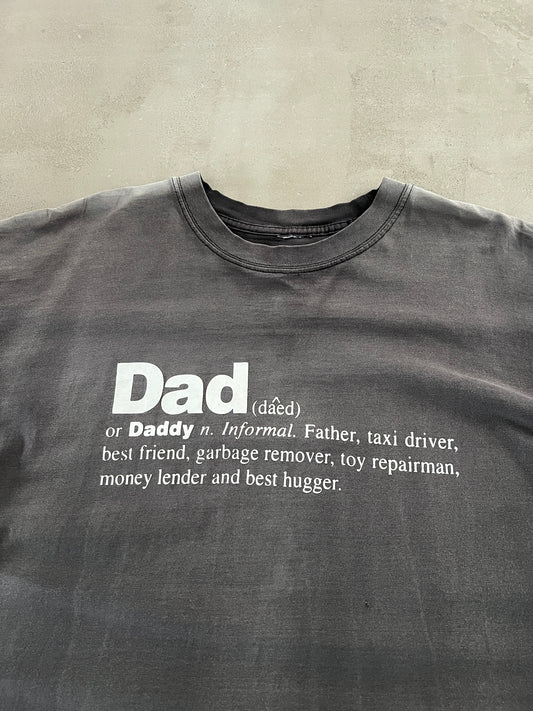 FADED GREY DAD TEE - 1990S - XL