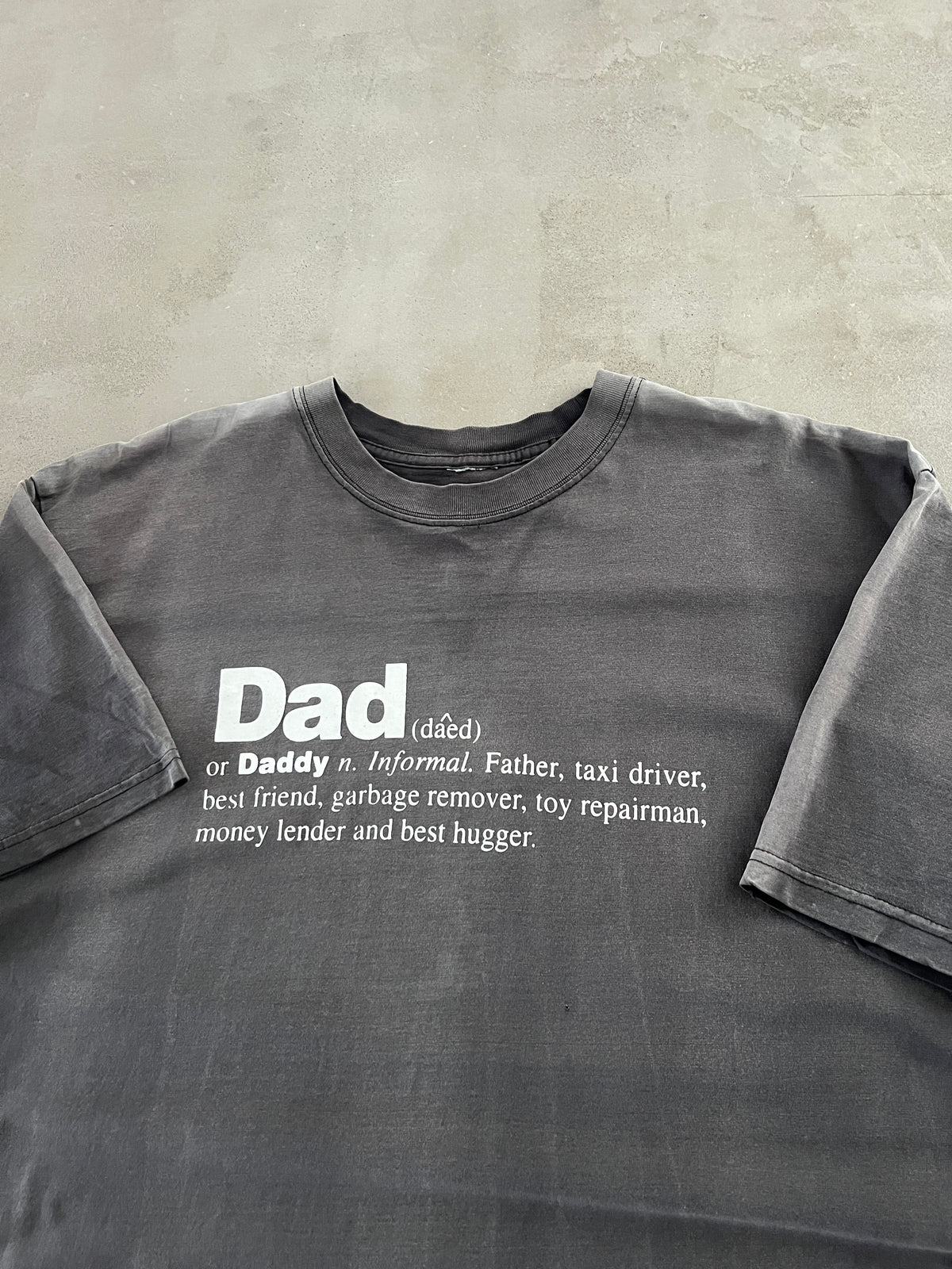 FADED GREY DAD TEE - 1990S - XL